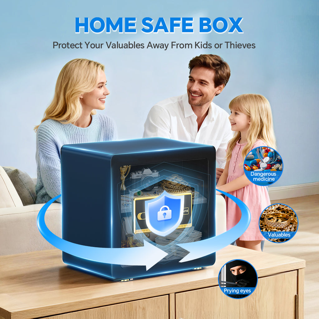 Gemaisil 2.5 Cuft Safe Box for Home, Electronic Safe with Digital Keypad, Safe with Fireproof Bag & Adjustable Shelf(Black)