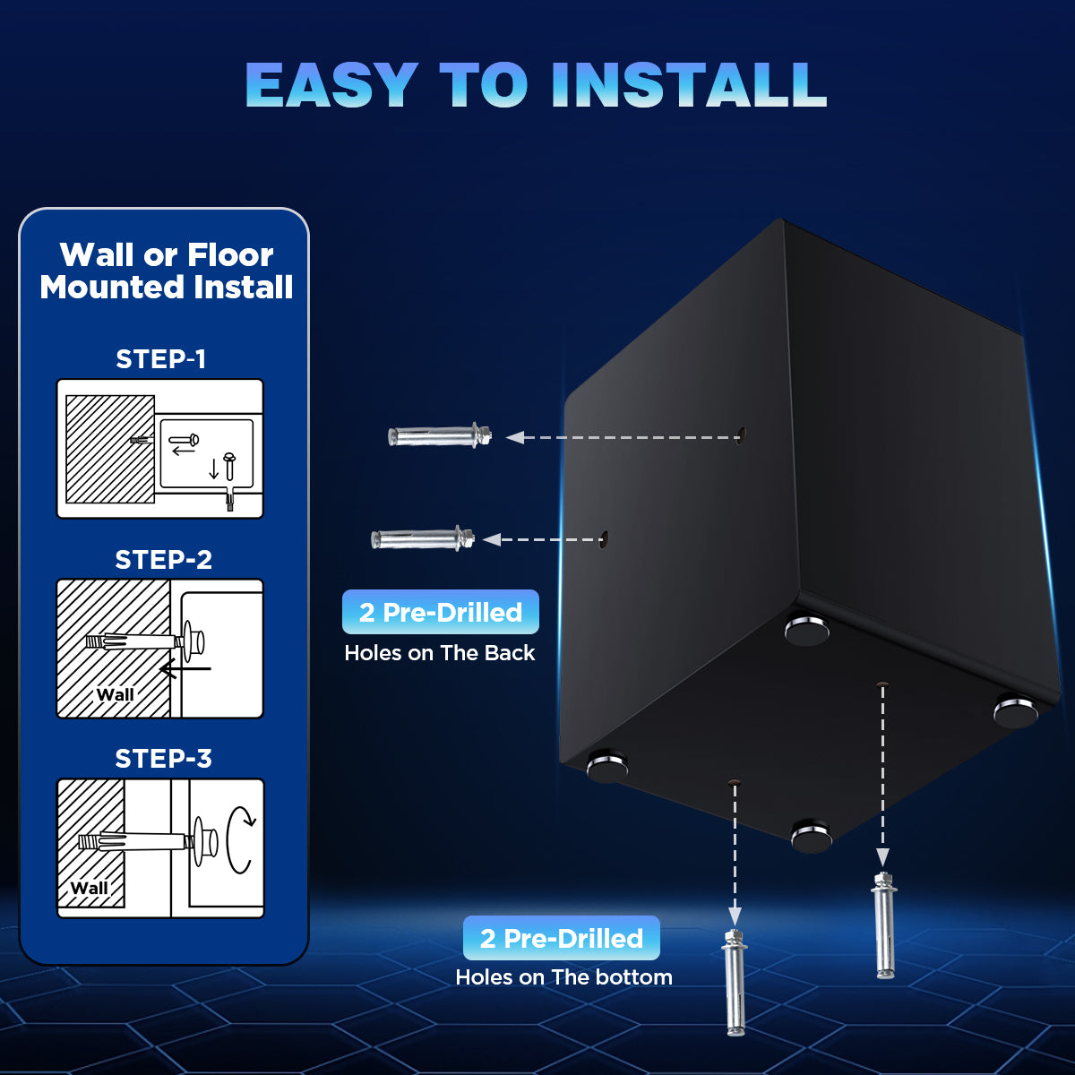 Gemaisil 3.5 Cuft Safe Box for Home & Office, Digital Keypad Home Security Safe With Fireproof Waterproof Bag & Adjustable Shelf(Black)