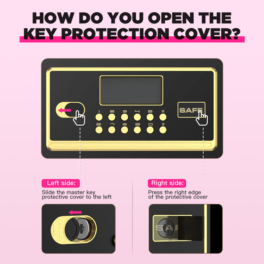 BESAFETY 1.5 Cuft Safe Box, Digital Keypad Home Security Safe With Fireproof Waterproof Bag & Adjustable Shelf