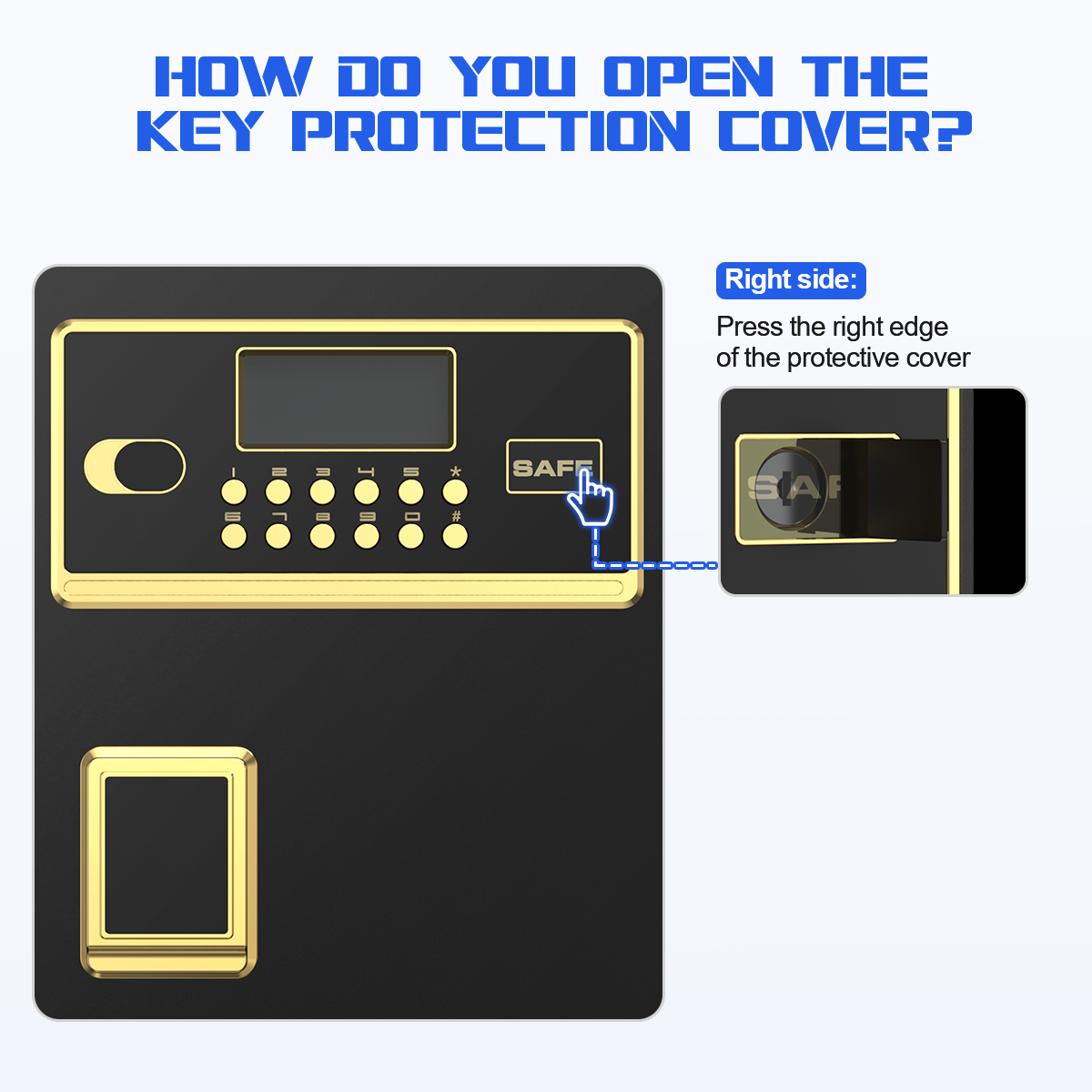 SYSENFO 5.0 Cuft Digital Security Safe Box, Fireproof Waterproof Bag & Adjustable Shelves for Home & Office(Black)