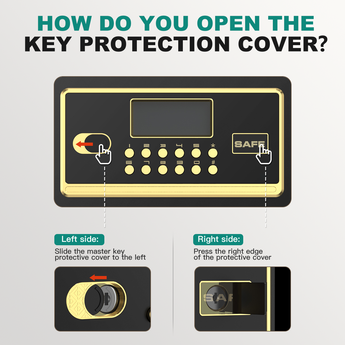 SYSENFO 1.5 Cuft Safe Box, Digital Keypad Home Security Safe With Fireproof Waterproof Bag & Adjustable Shelf